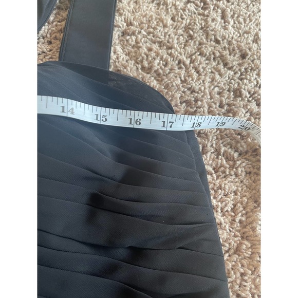 Bill Levkoff Leighton Formal Dress Black Chiffon Halter A-line Princess Size 16 - Picture 16 of 16